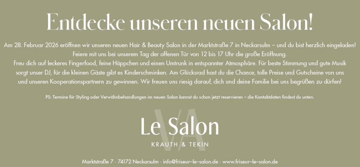 "Le Salon - Krauth & Tekin" Eröffnung in Neckarsulm